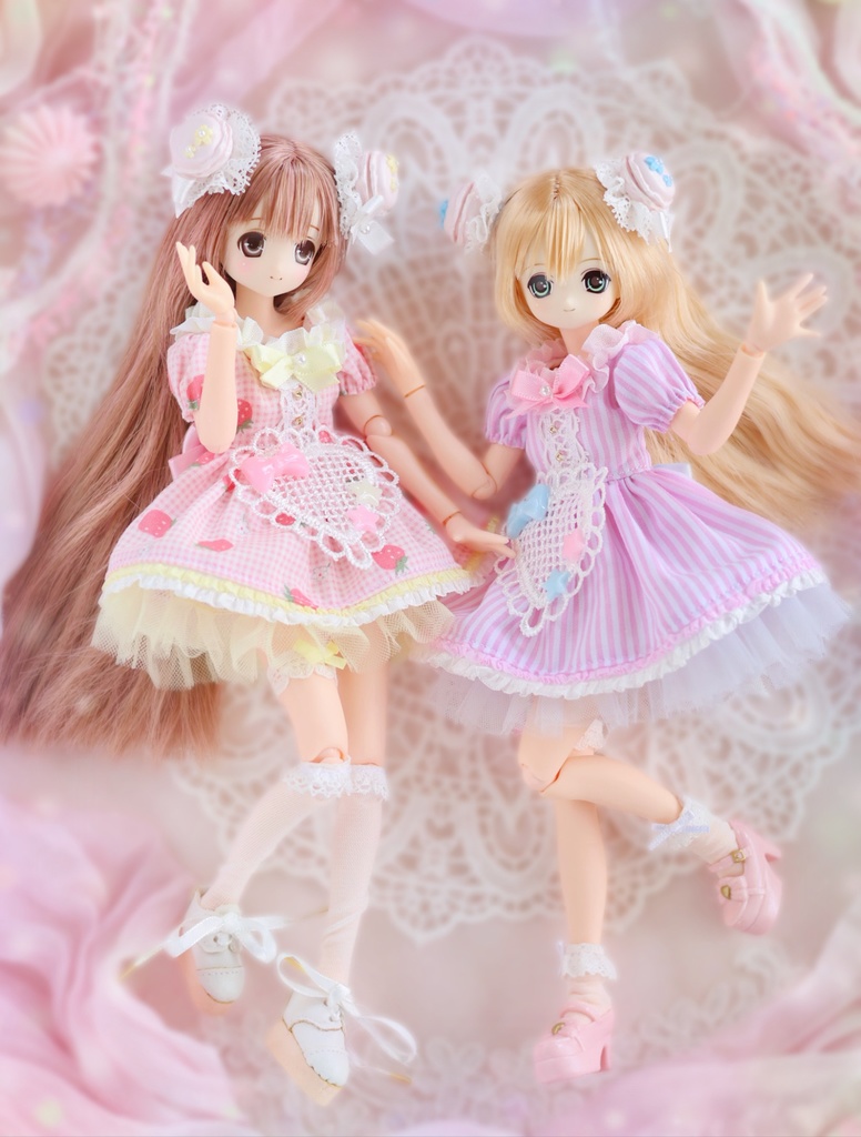1/6ドール マカロンピンとワンピースセット