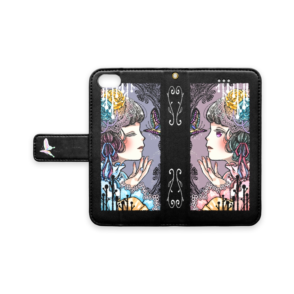 2人の少女 ベルト有りiPhoneケース