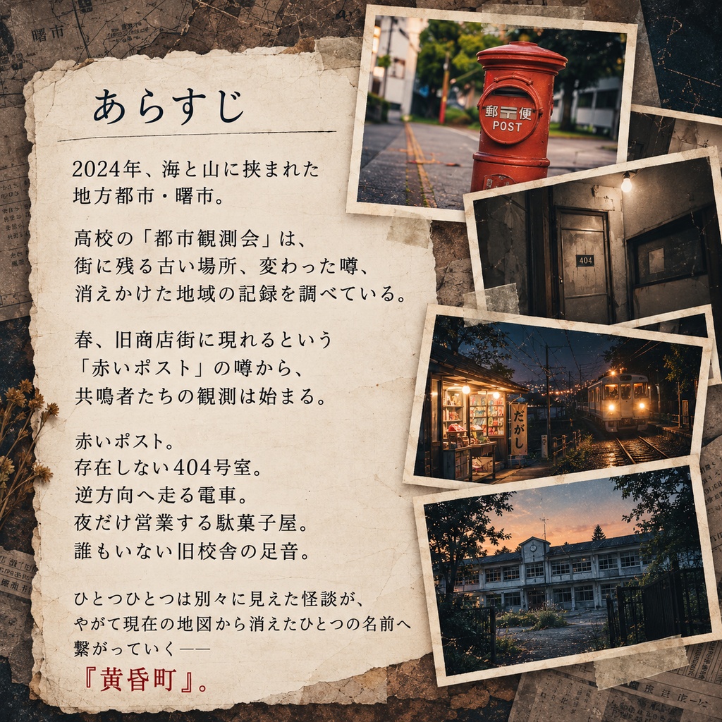 【エモクロアTRPG】黄昏町観測録—曙市残響譚— 【キャンペーンシナリオ】 す