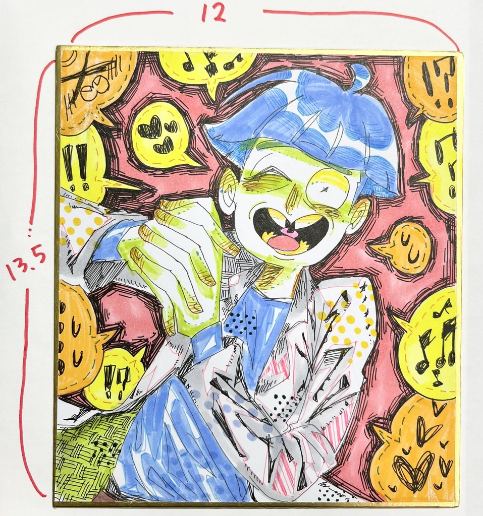 【原画1点:アナログミニ色紙】どふぁ(Doofus Rick)