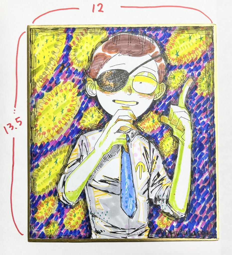 【原画1点:アナログミニ色紙】イビモ(Evil Morty)