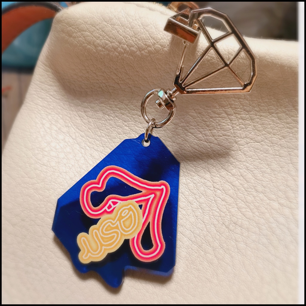ネオンサイン風アクリルキーホルダー