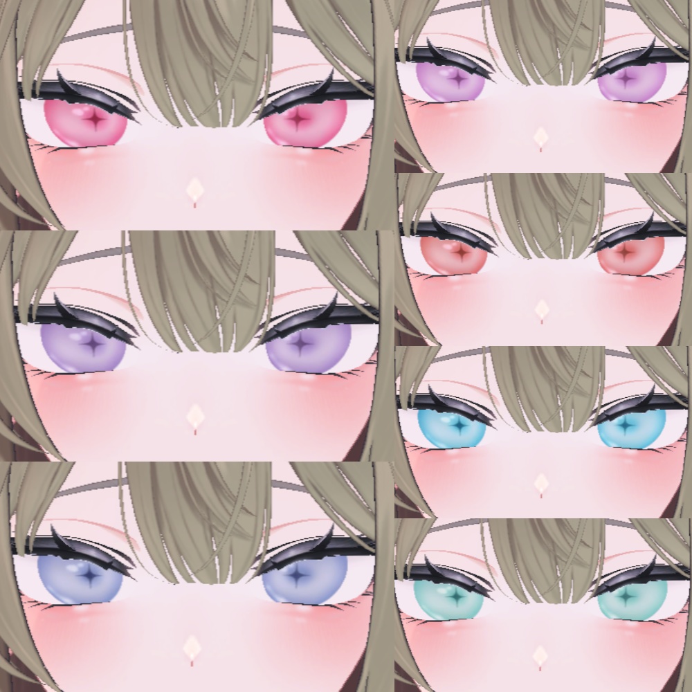 【8Avatars】Faint Star Eyes|星が溶ける瞳テクスチャ【マヌカ/ルミナ/ミルティナ/水瀬/Mayo/Kumaly/Fyuett/しなの】【VRChat】
