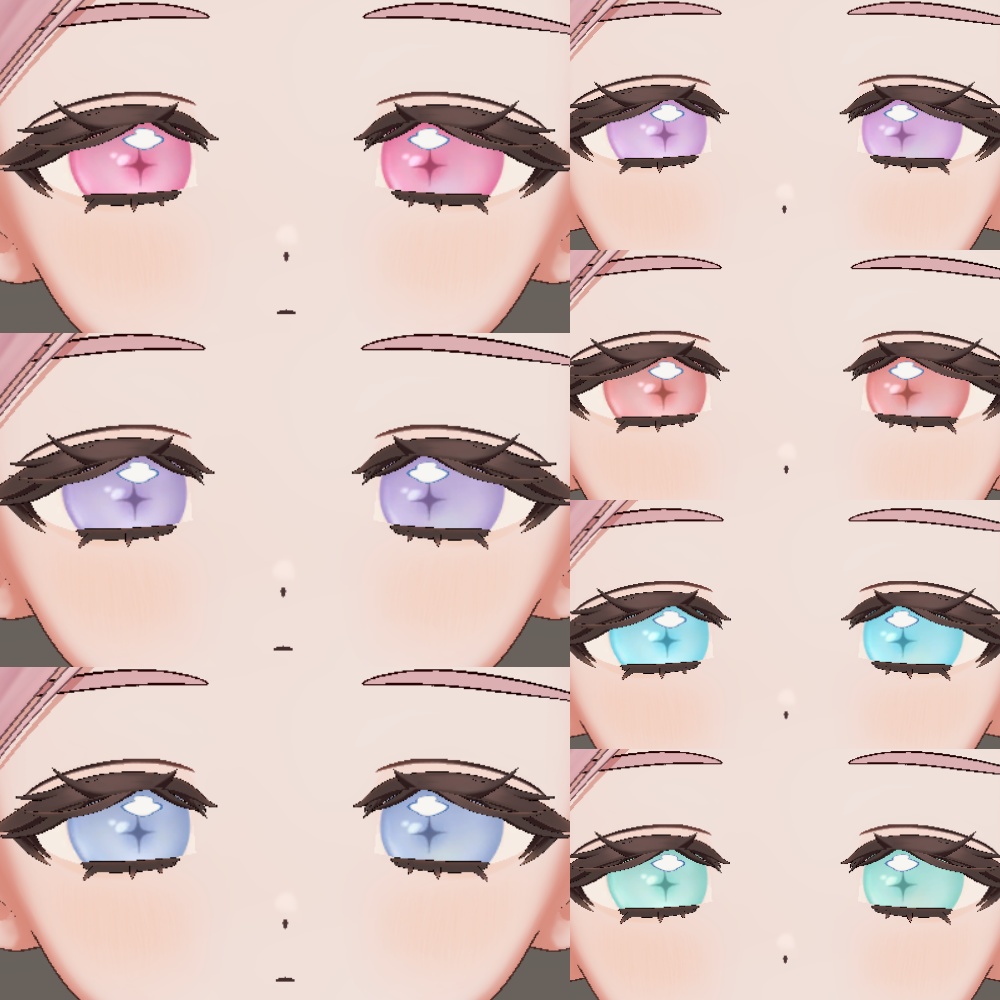 【7Avatars】Faint Star Eyes|星が溶ける瞳テクスチャ【マヌカ/ルミナ/ミルティナ/水瀬/Mayo/Kumaly/Fyuett】【VRChat】