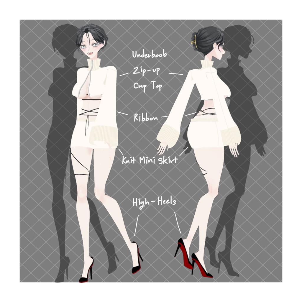 オリジナル3Dモデル「エイシャ」ver1.0.1