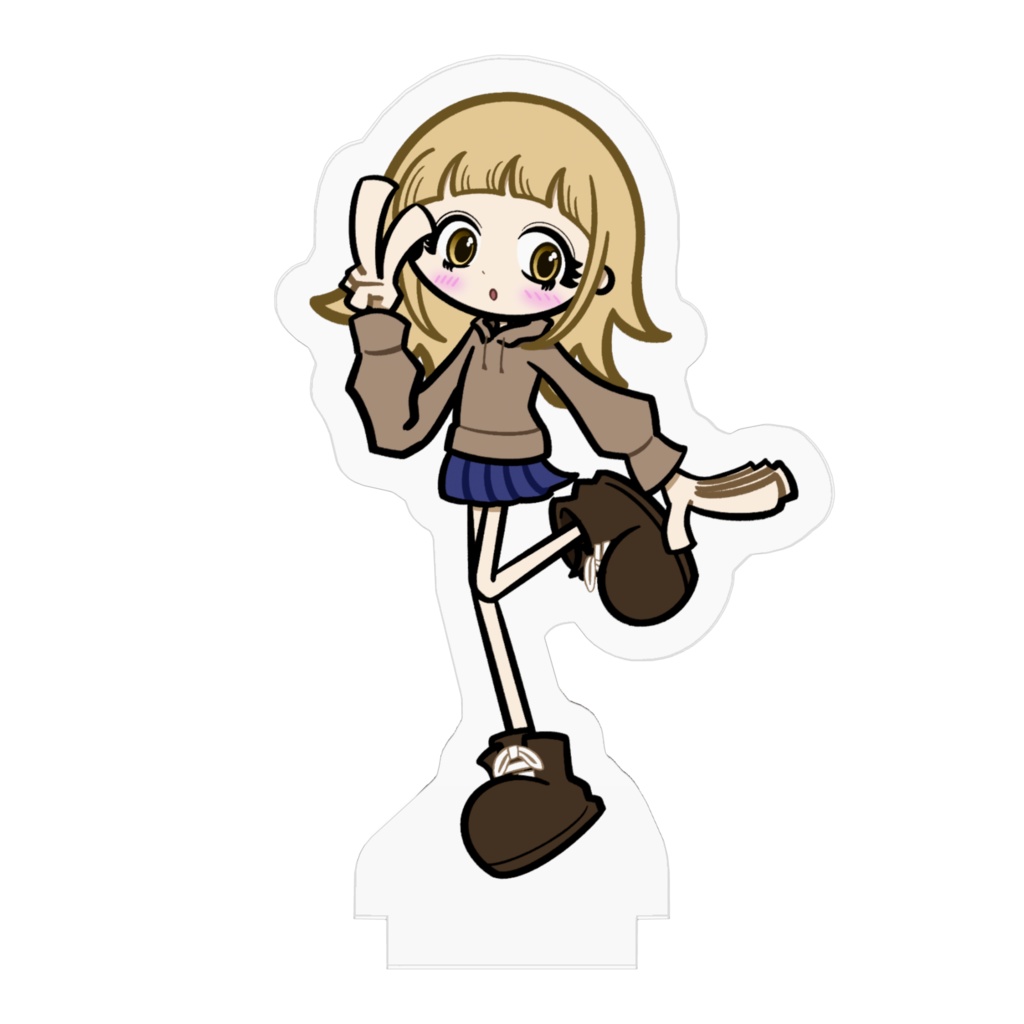 「まゆ毛はないけどおん眉の女の子」アクリルスタンド