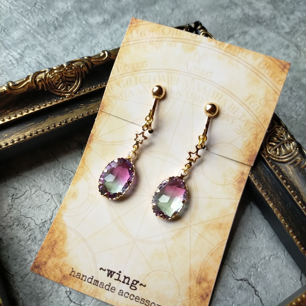 星×ガラスのイヤリング.*･ﾟ