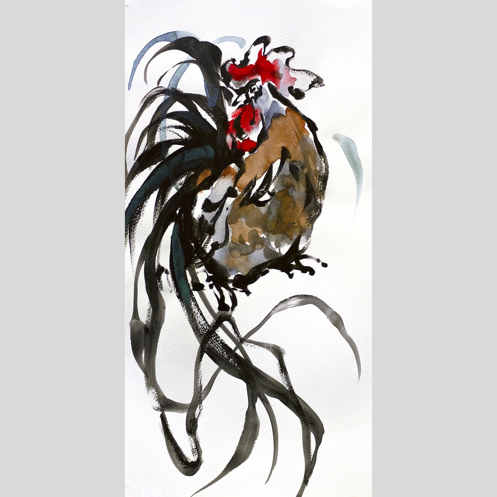 鶏　〇原画