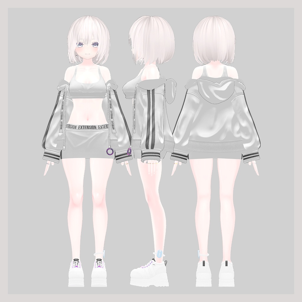 可愛くてクールなサイドテールショートヘア