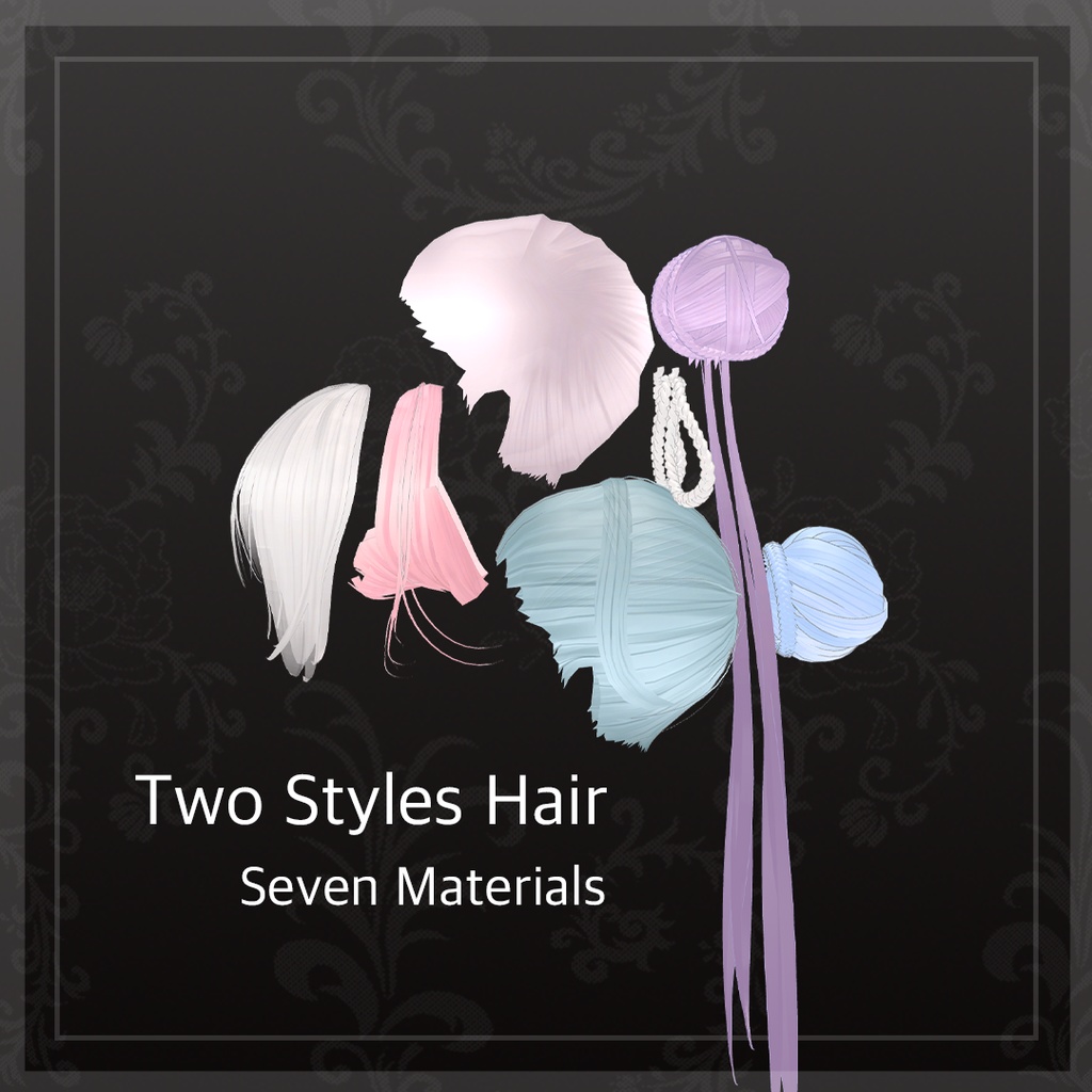 かわいい二つのお団子ヘア