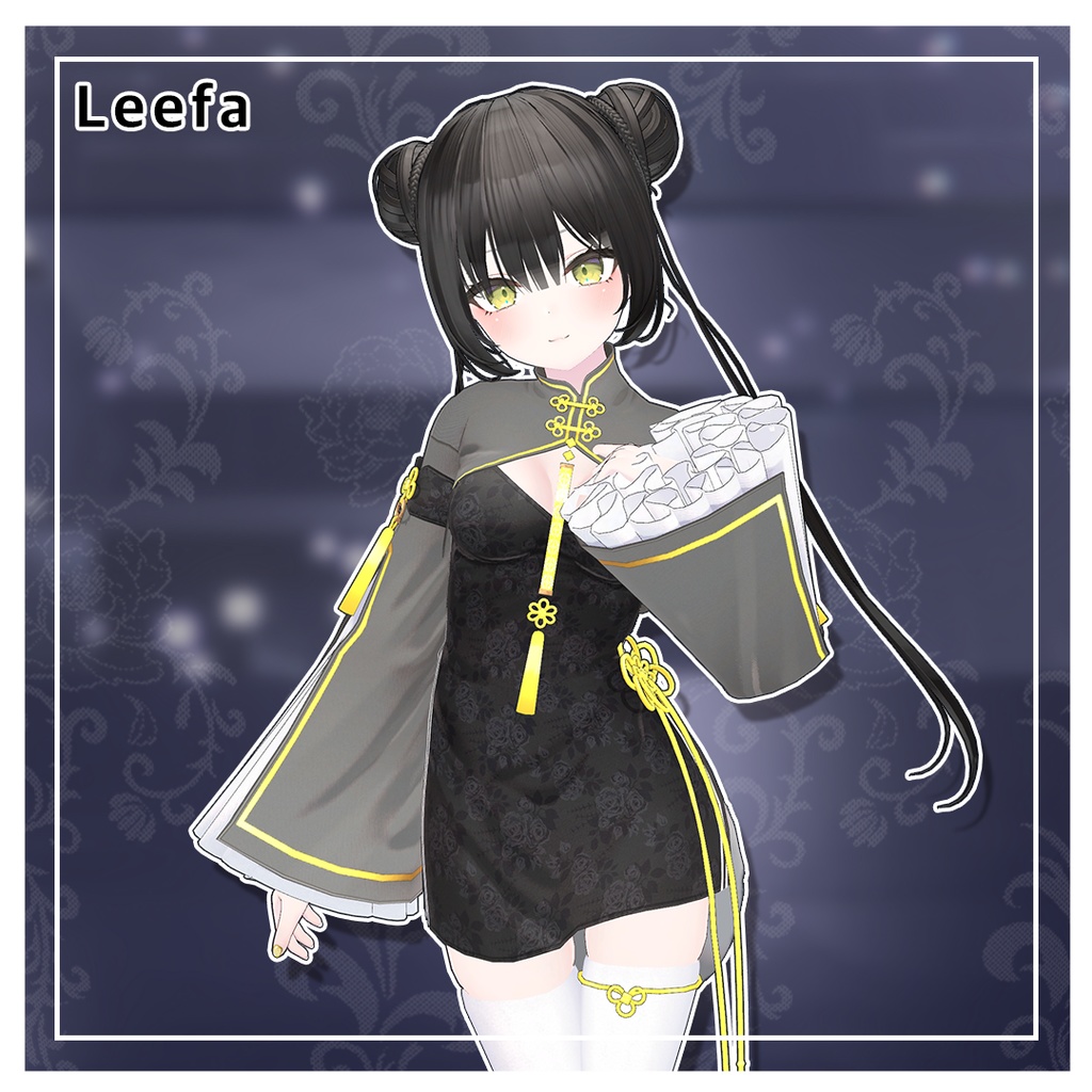 かわいい二つのお団子ヘア