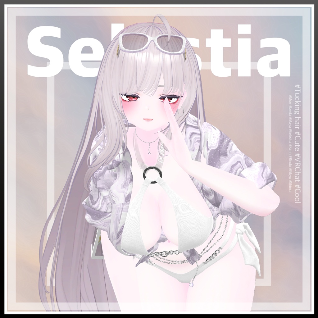 かわいいロングストレートヘア