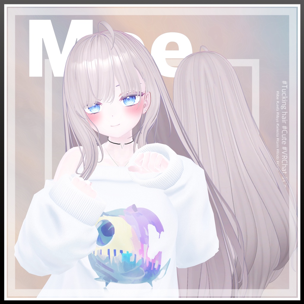 かわいいロングストレートヘア