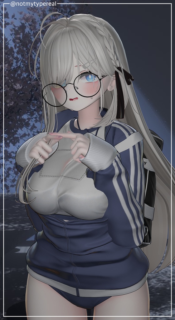 ポイントリボン ロングヘア