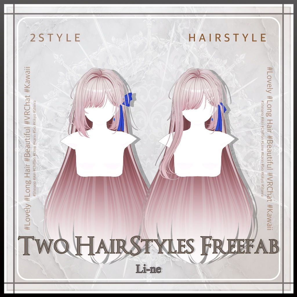 ポイントリボン ロングヘア