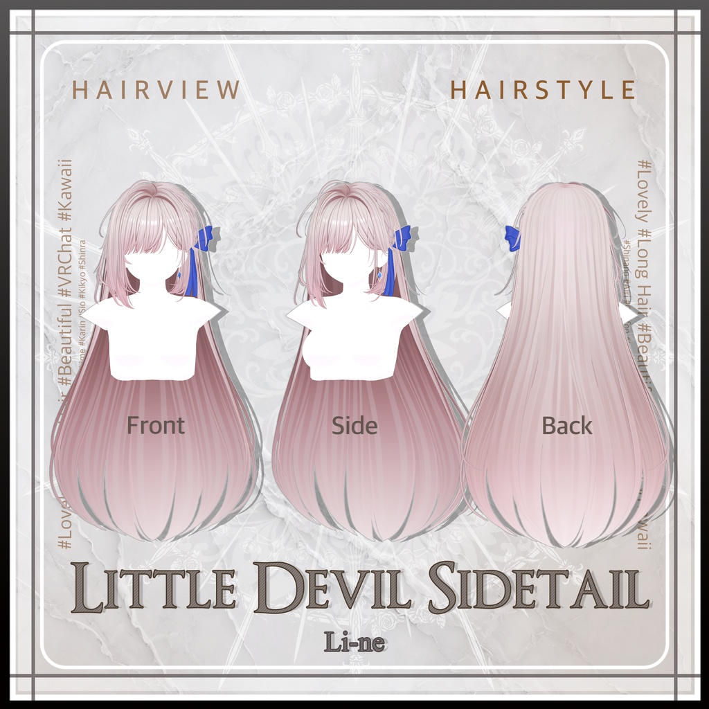 ポイントリボン ロングヘア