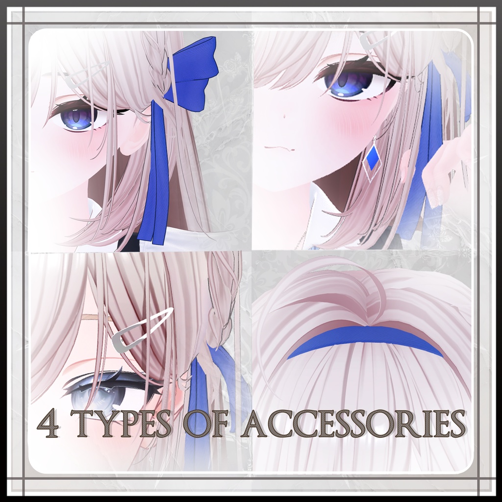 ポイントリボン ロングヘア