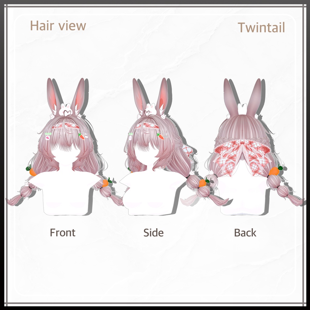 カワイイMAXツインポニーヘア