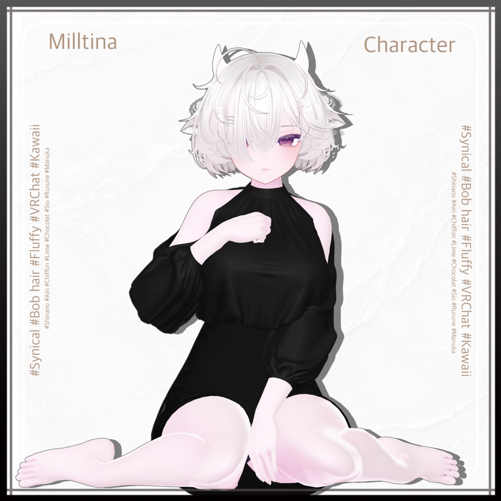 お団子ボブヘア