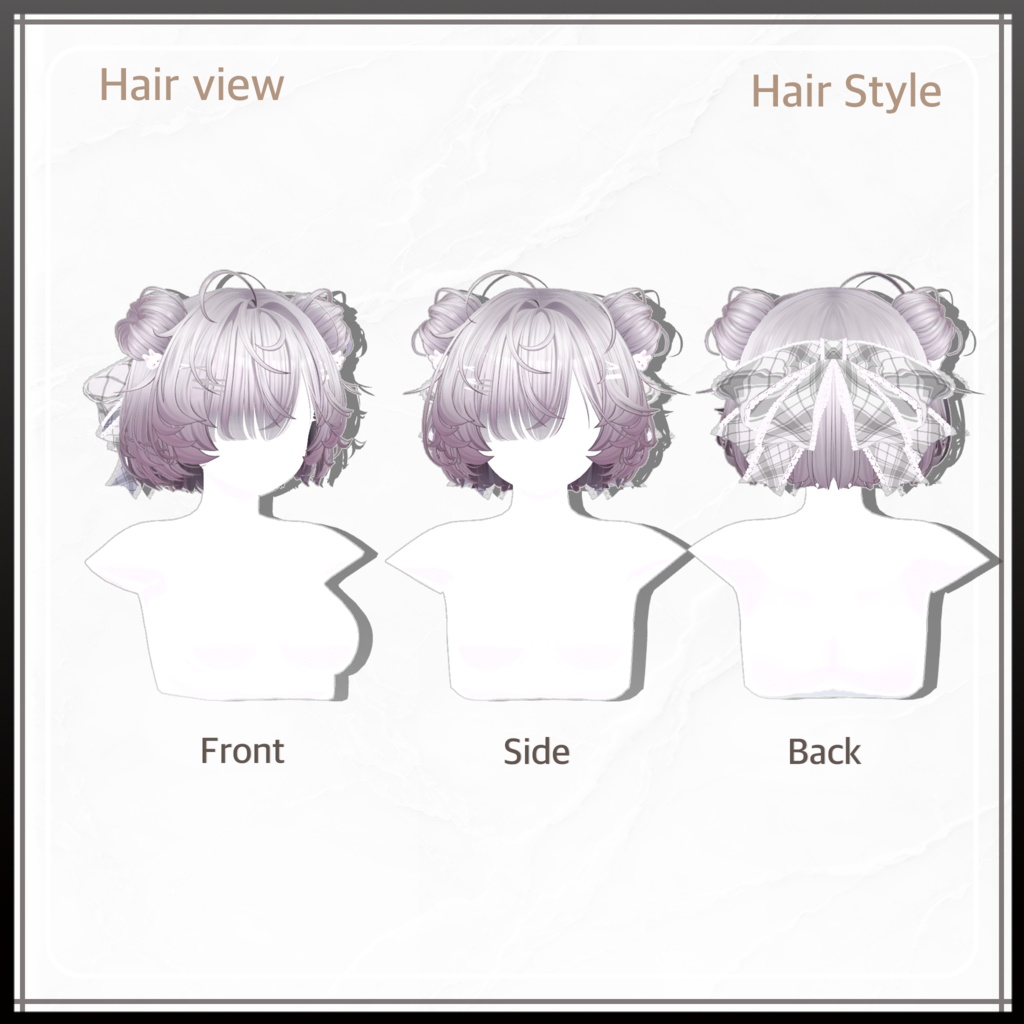 お団子ボブヘア