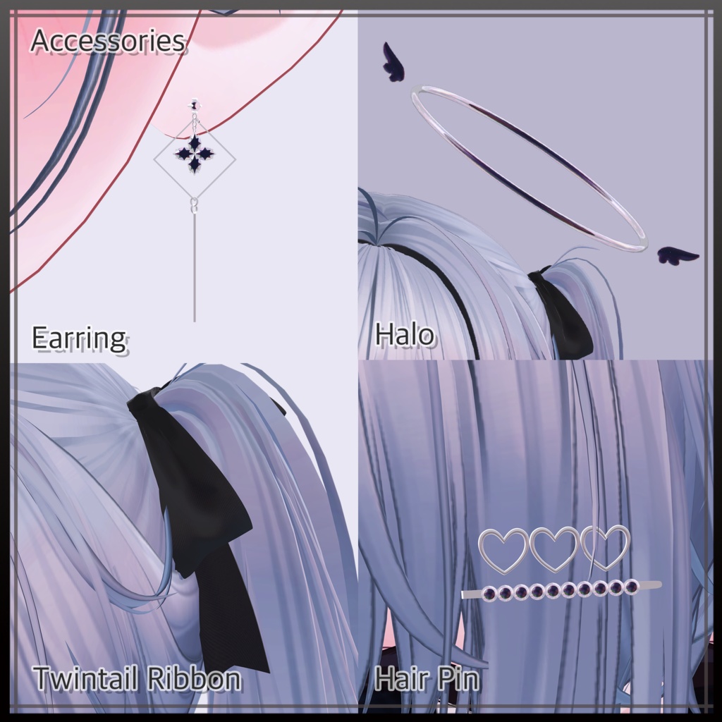 シンプルツインテールヘア