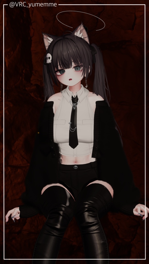 シンプルツインテールヘア