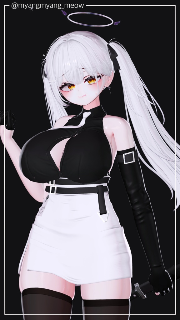 シンプルツインテールヘア