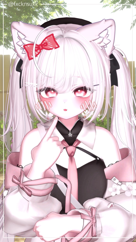 シンプルツインテールヘア