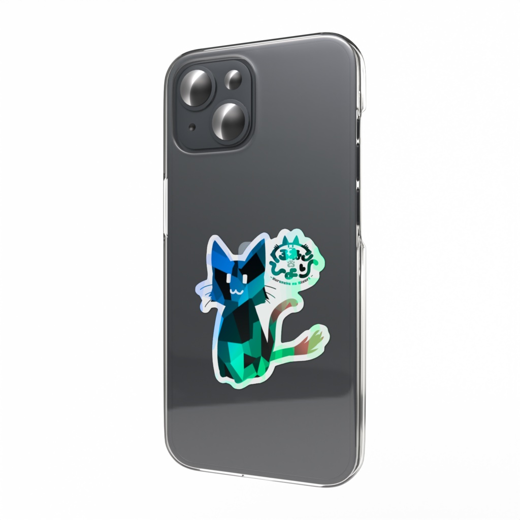 スマホステッカー　くろねこのひより