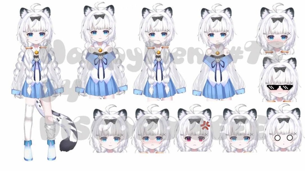 【live2d model】Snow Leopard 【live2dモデル】
