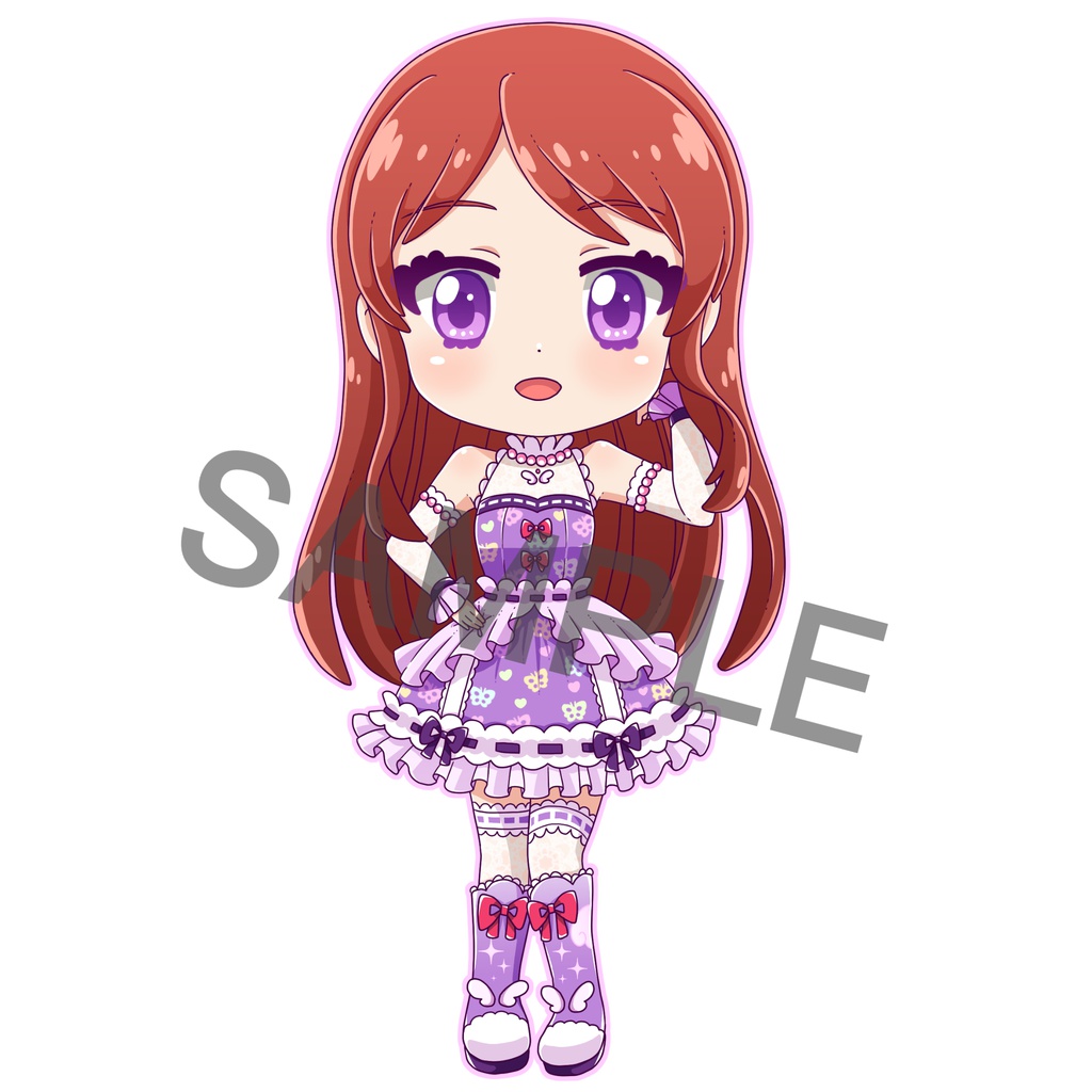 アクリルキーホルダー(紫吹蘭)