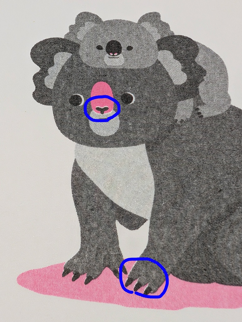 親子コアラのポストカード