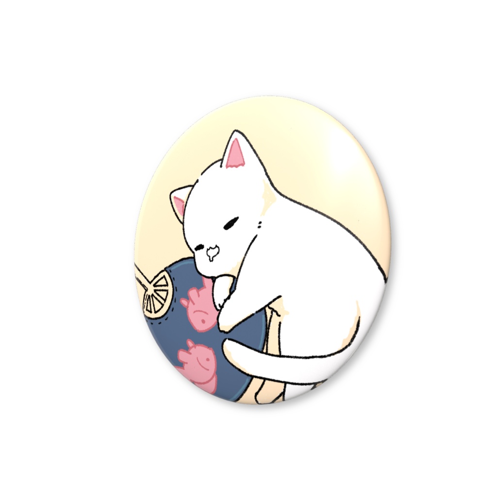 【もちもちるTime 】フェアvol.01 納涼テーマ 金魚とぎゅ 缶バッジ