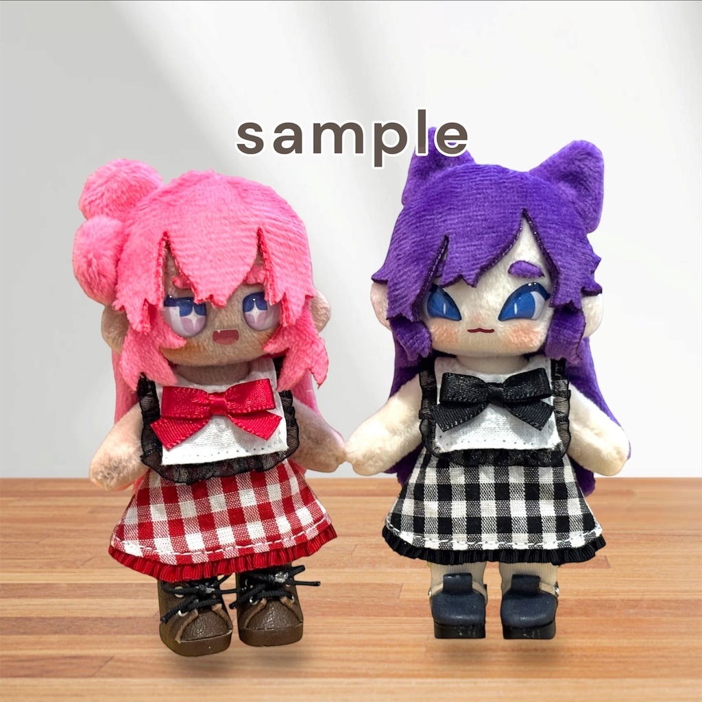 【ぷにみおサイズ】シンプルワンピース(フリル襟)