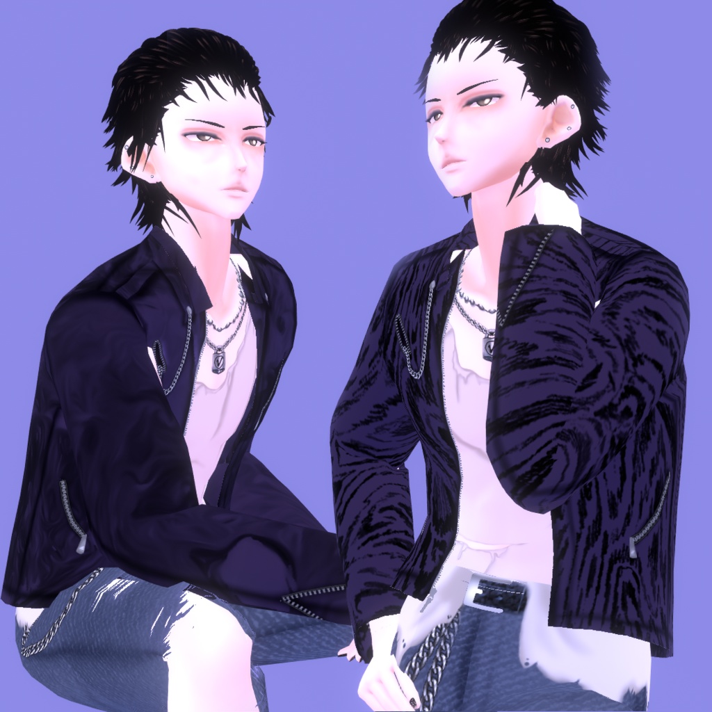 VRoid Patterned Leather Jacket