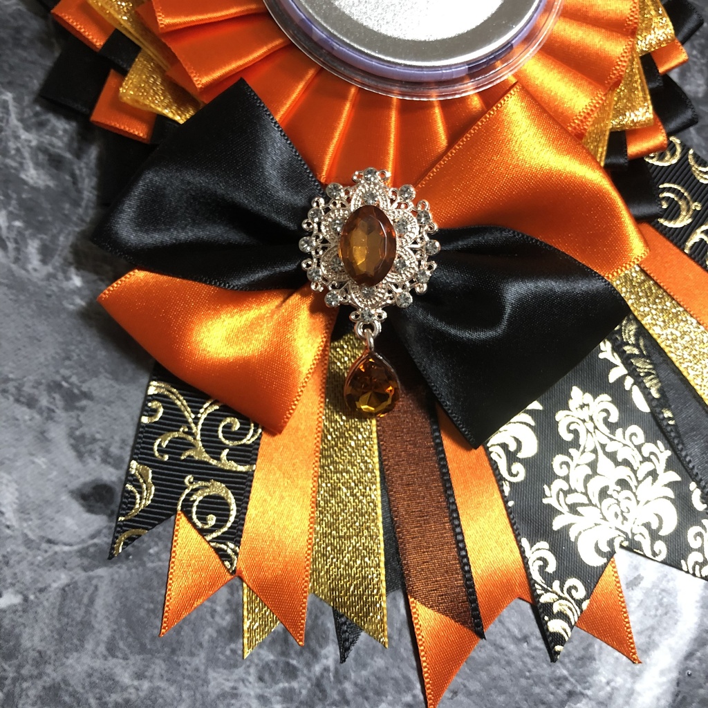 ロゼット Sタイプ 57〜75mm対応 オレンジ×黒