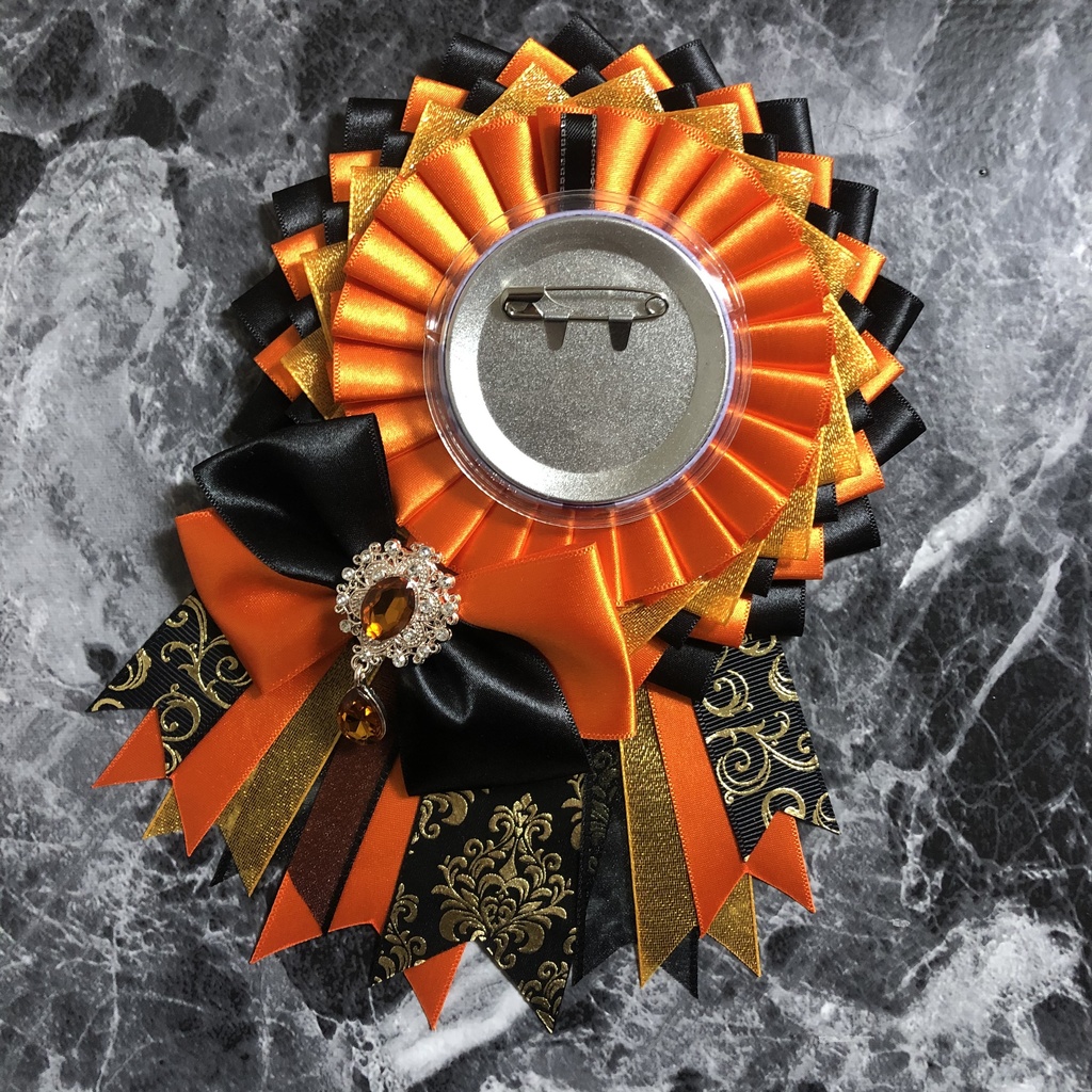 ロゼット Sタイプ 57〜75mm対応 オレンジ×黒