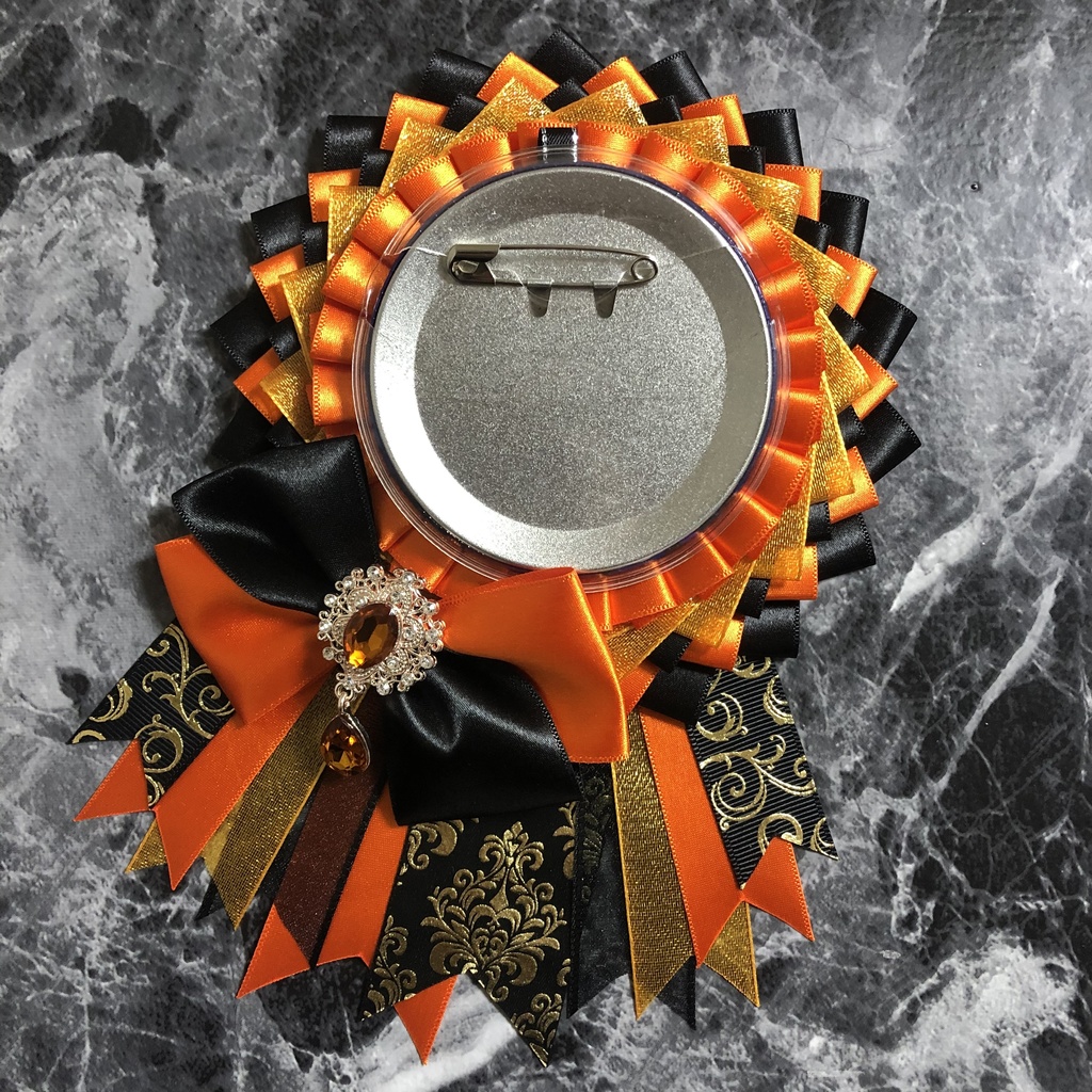 ロゼット Sタイプ 57〜75mm対応 オレンジ×黒