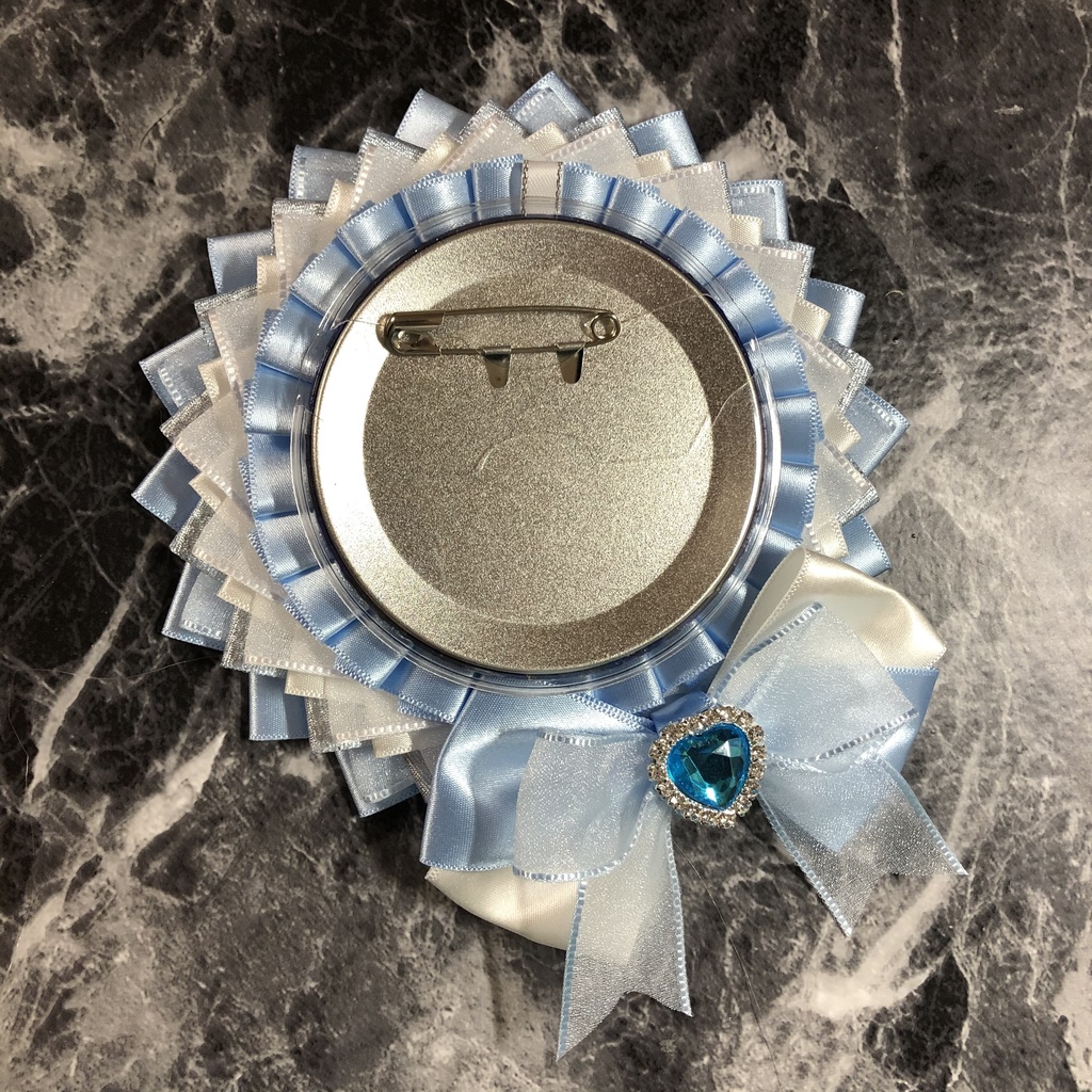 ロゼット Cタイプ 57〜75mm カラー:ライトブルー×白