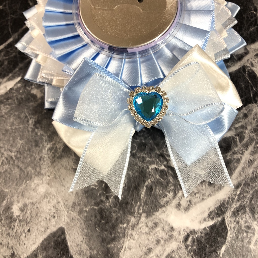 ロゼット Cタイプ 57〜75mm カラー:ライトブルー×白