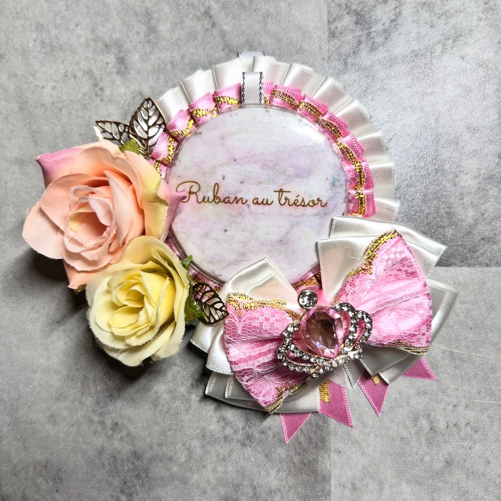 ロゼット 白ピンク 花 57〜75mm