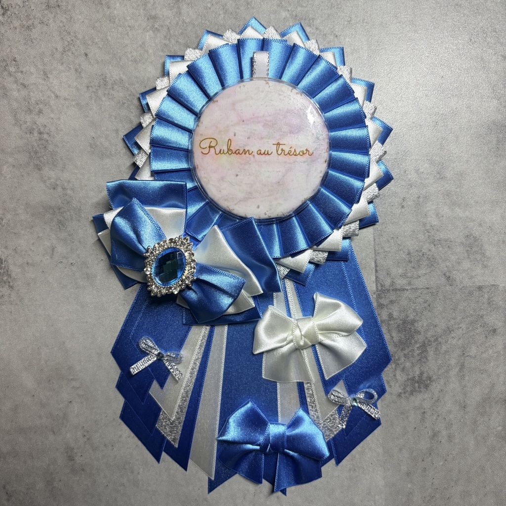 ロゼット 水色 白 57〜75mm Lタイプ