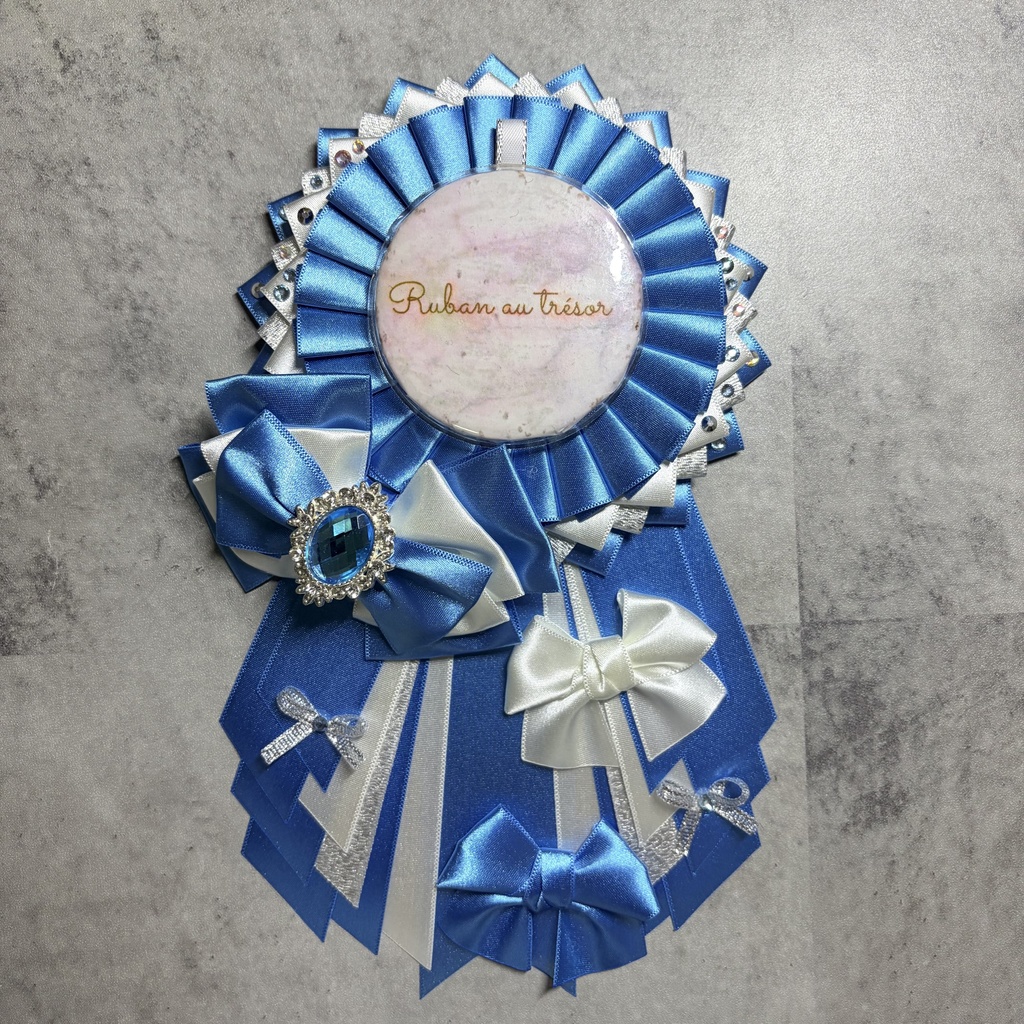 ロゼット　水色　白　57〜75mm Lタイプ