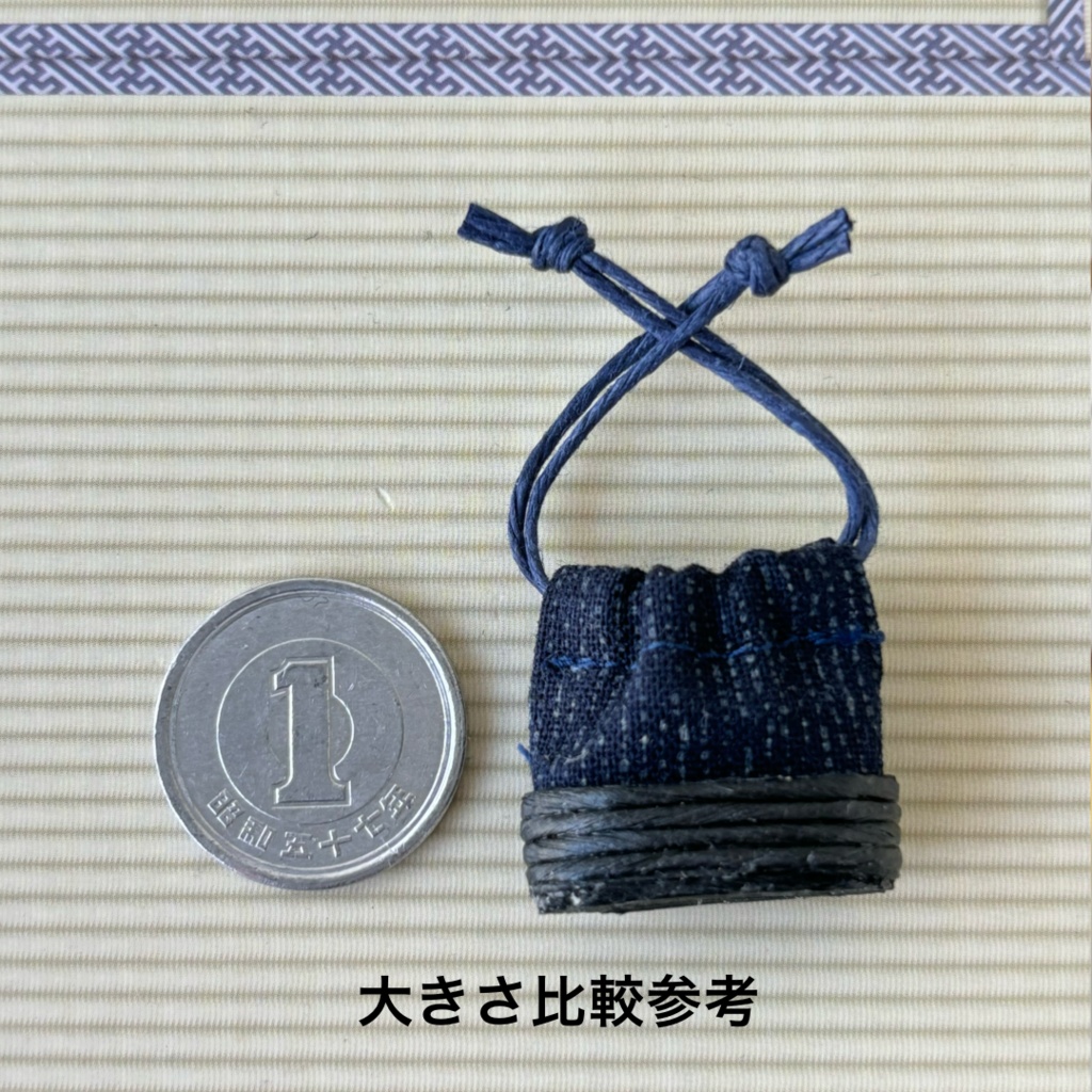 1/12サイズ カゴ風巾着袋男性向け オビツ11 ねんどろいどどーる 浴衣 着物