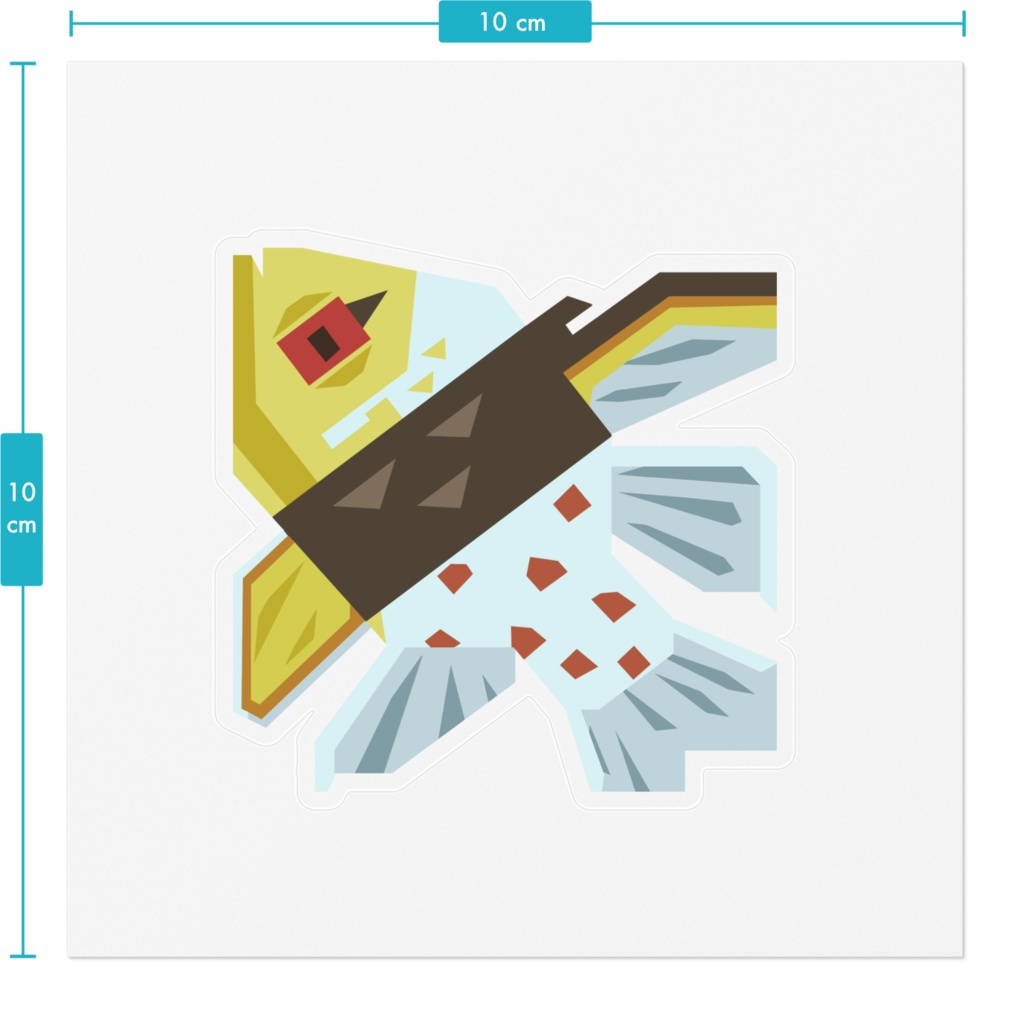 かくかくいきもの マンジュウイシモチステッカー