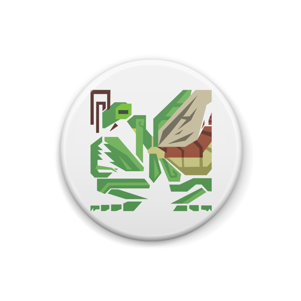 かくかくいきもの オオカマキリ/Mantis 缶バッジ