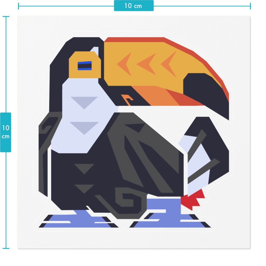 かくかくいきもの オニオオハシ ステッカー