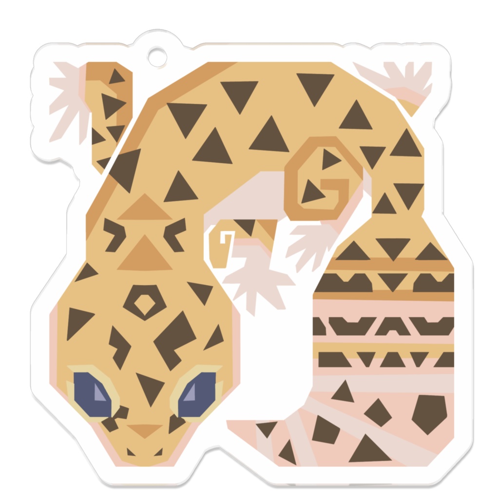 かくかくいきもの ヒョウモントカゲモドキ(ノーマル、黒目) アクキー