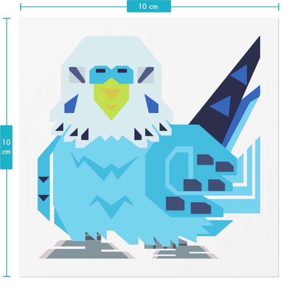セキセイインコ(オパーリン) ステッカー