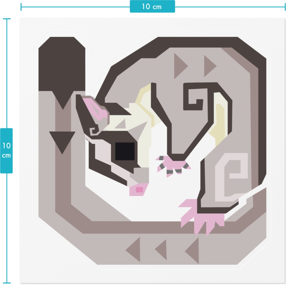 フクロモモンガ ステッカー